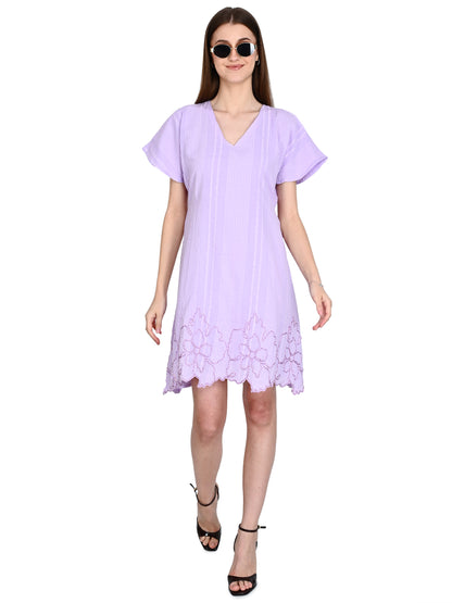 Purple Cotton Dress