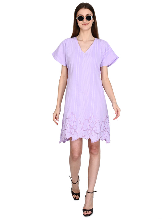 Purple Cotton Dress