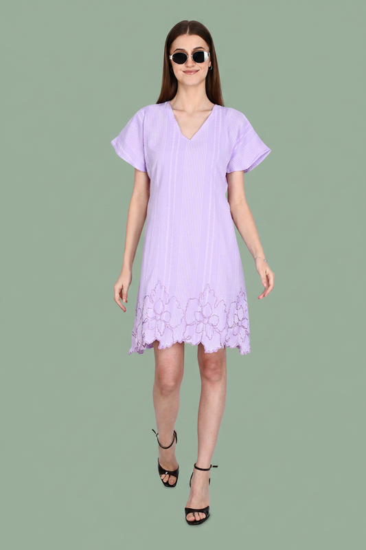 Purple Cotton Dress