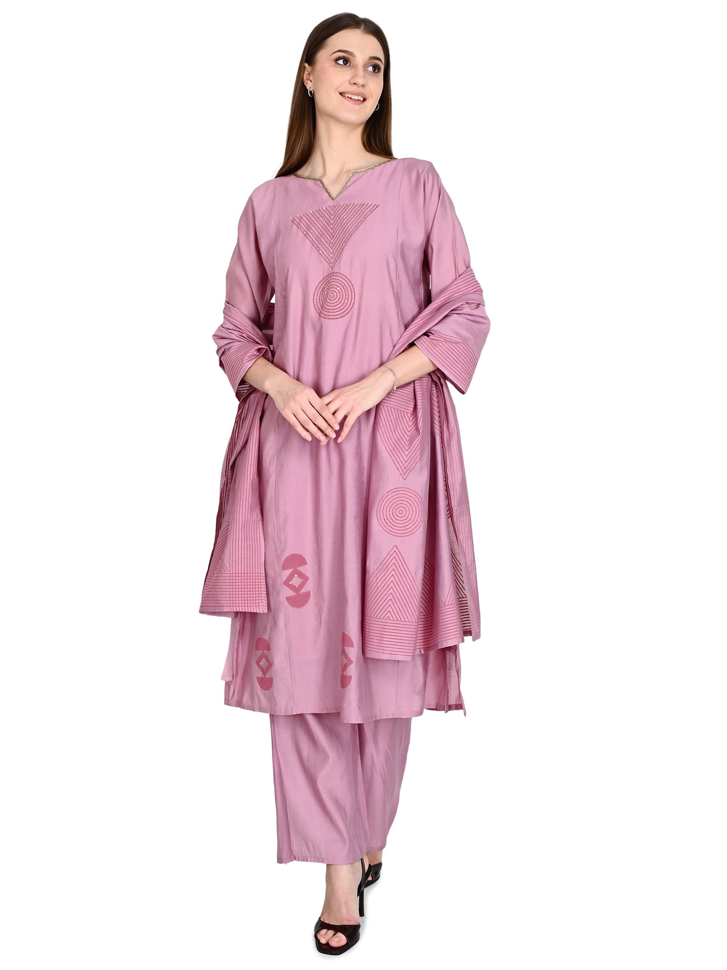 Organic Silk Kurta Pant Dupatta set