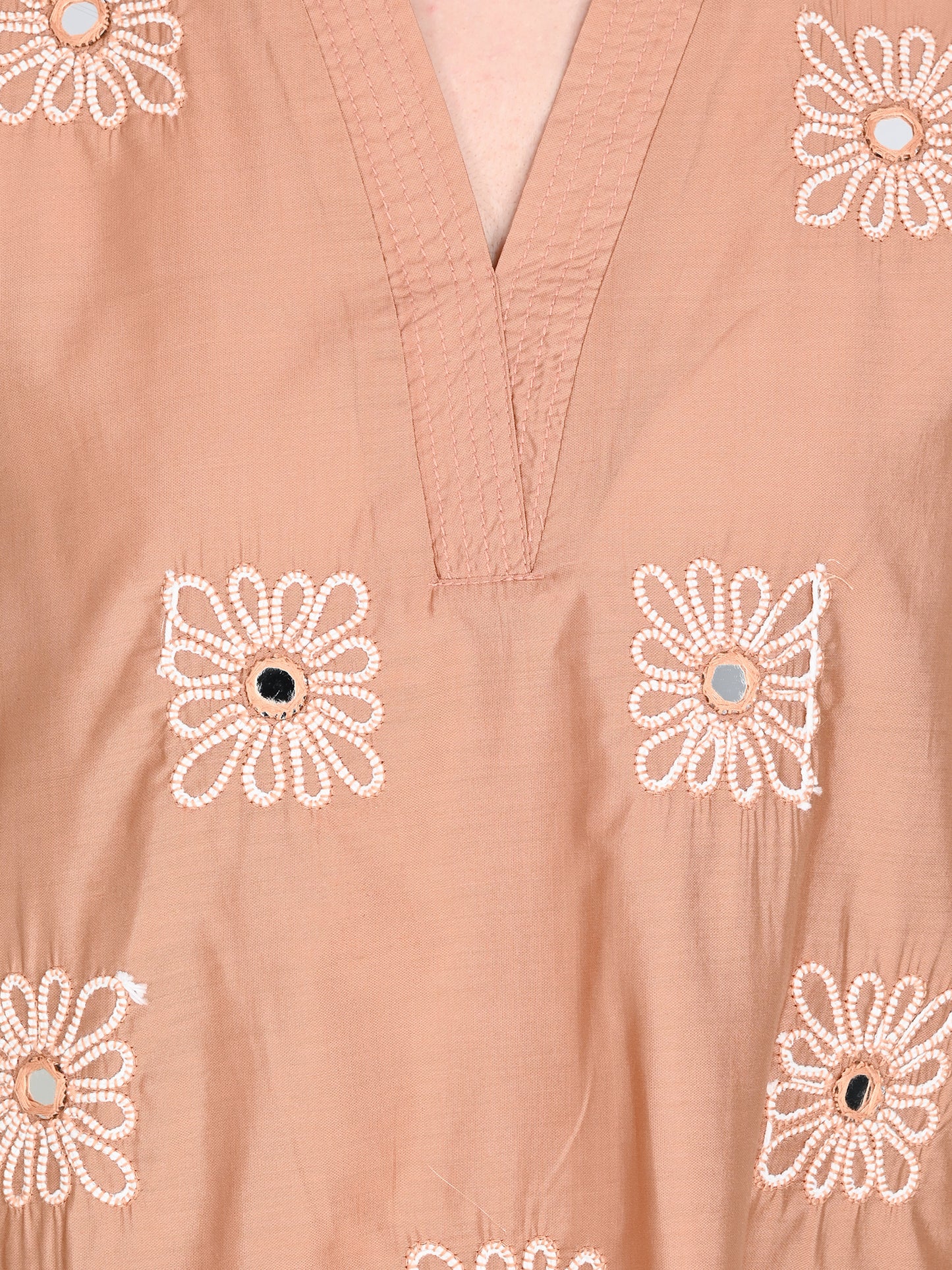 Peach Muslin Silk Co-ord Set