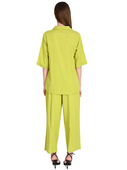 Green Cotton Co-ord Set