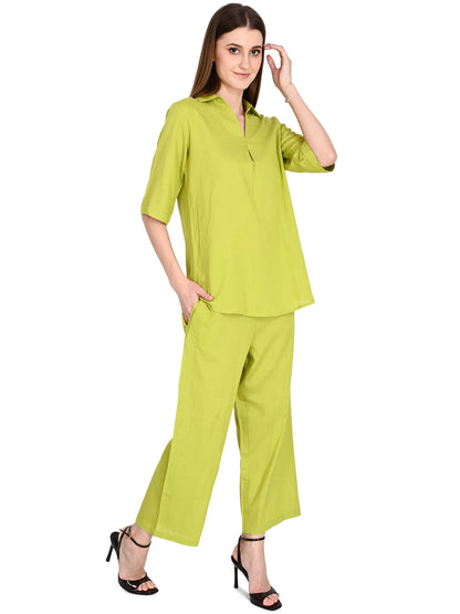 Green Cotton Co-ord Set