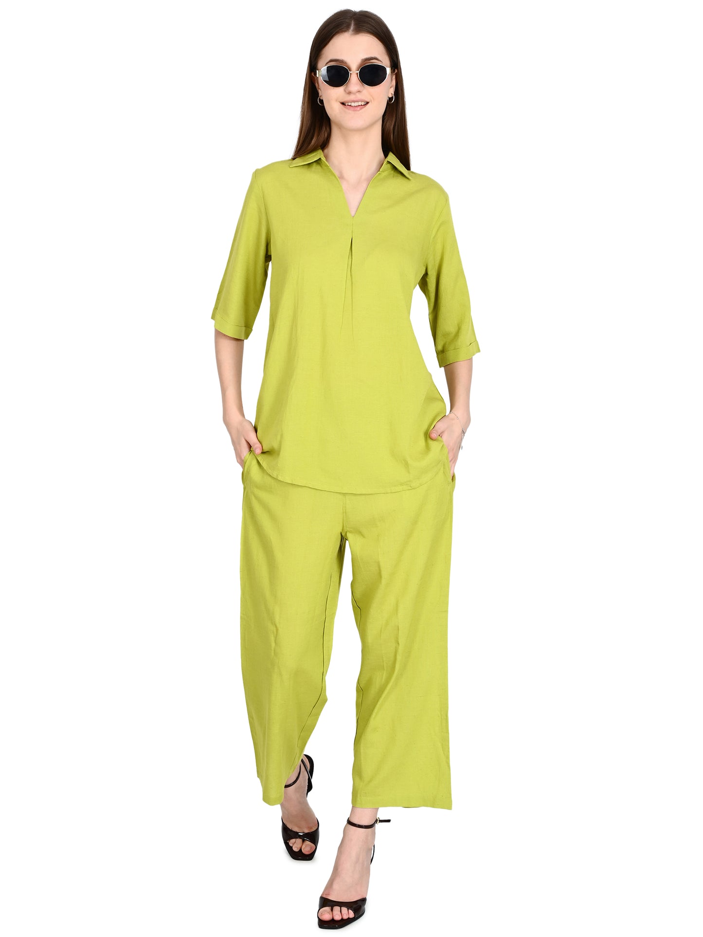 Green Cotton Co-ord Set