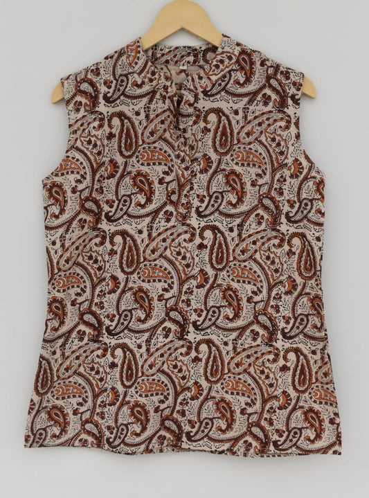 Maroon Cotton Short Kurti For Jeans