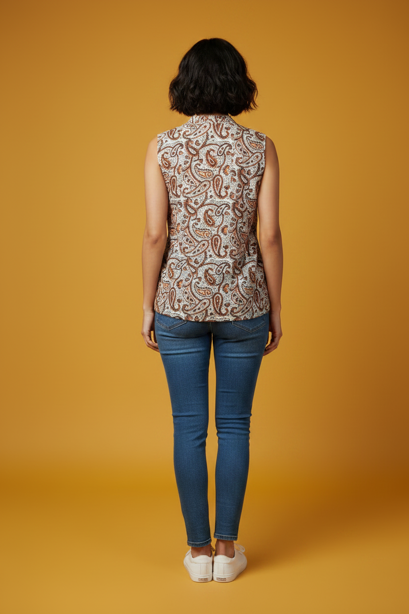 Maroon Cotton Short Kurti For Jeans