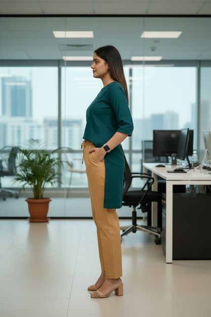Everyday Carmel Camel Cotton Pant For Women