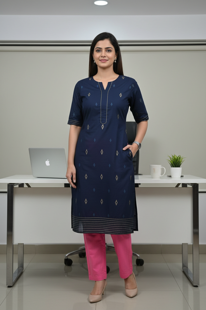 Everyday Rose Pink Cotton Pant For Women