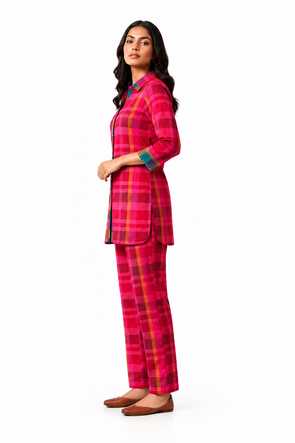 Madras Check Handloom Co-ord Set For Women