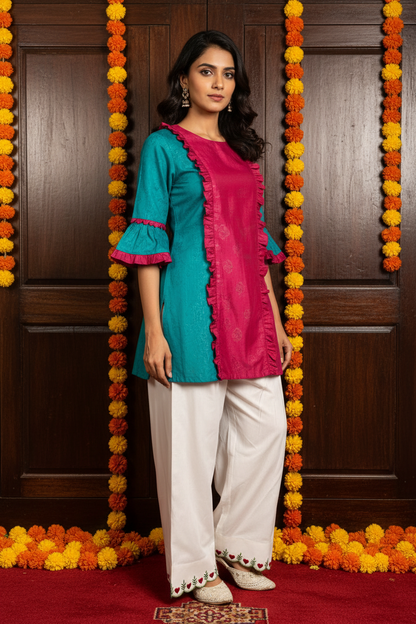 Farshi Handloom Cotton Embroidered Salwar