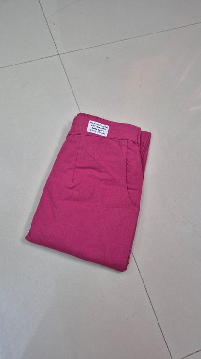 Everyday Rose Taupe Cotton Pant For Women