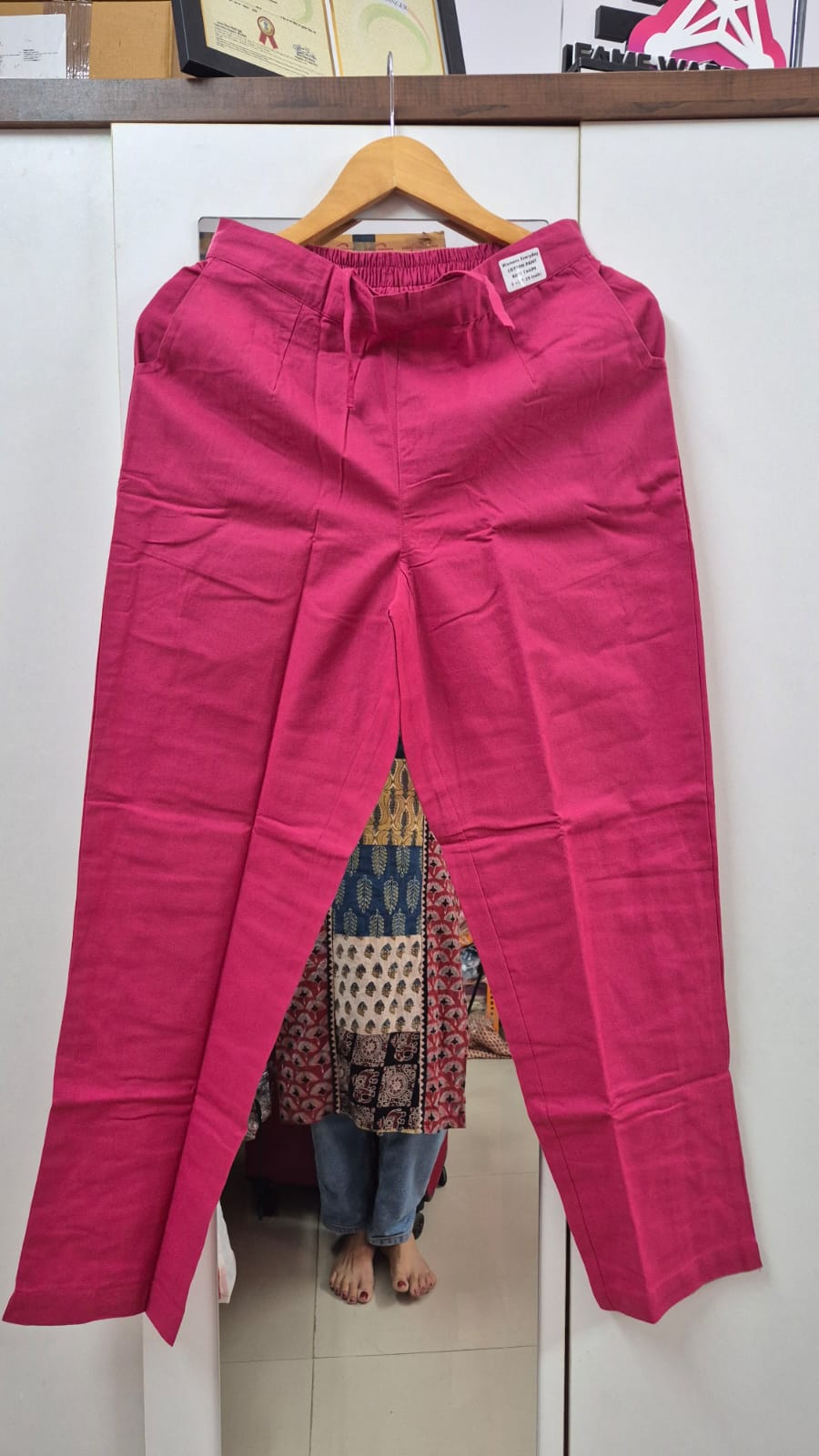 Everyday Rose Taupe Cotton Pant For Women
