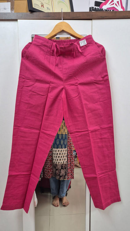 Everyday Rose Taupe Cotton Pant For Women