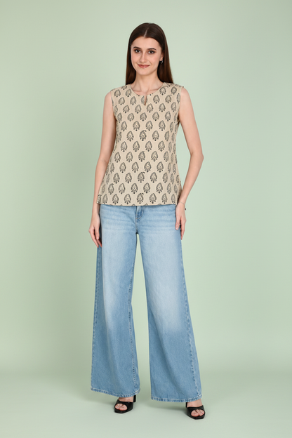Cotton Short Kurti For Jeans