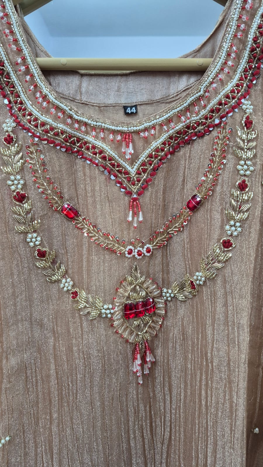 Premium Crush Tissue Kurti Set with Zardosi Handwork & Pure Jacquard Dupatta