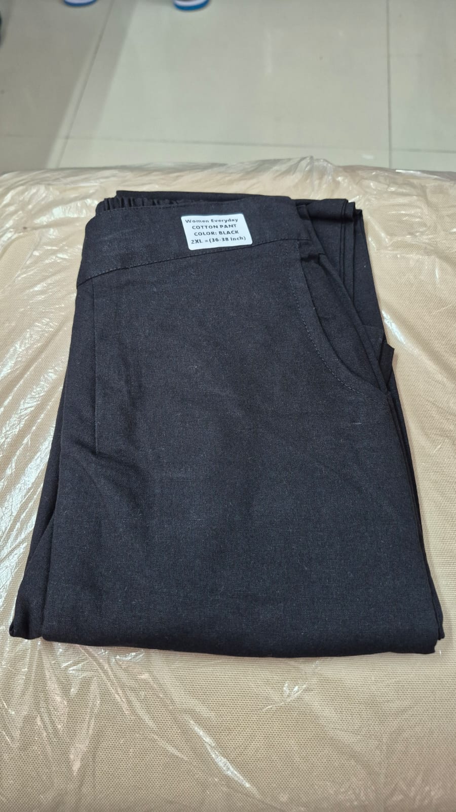 Everyday Black Cotton Pant For Women