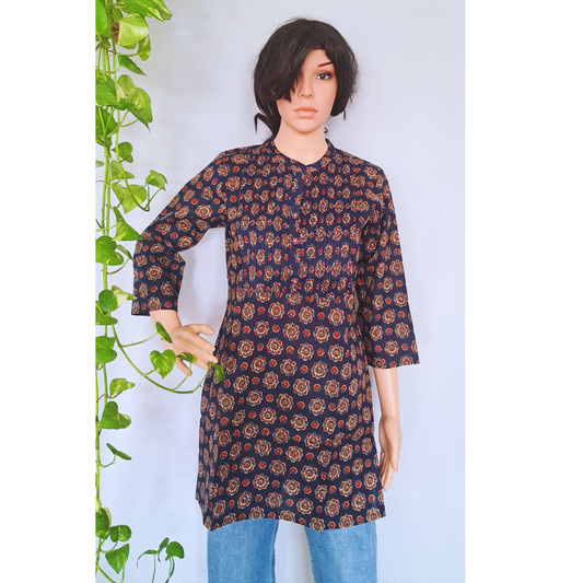 Blue Short Kurti For Jeans