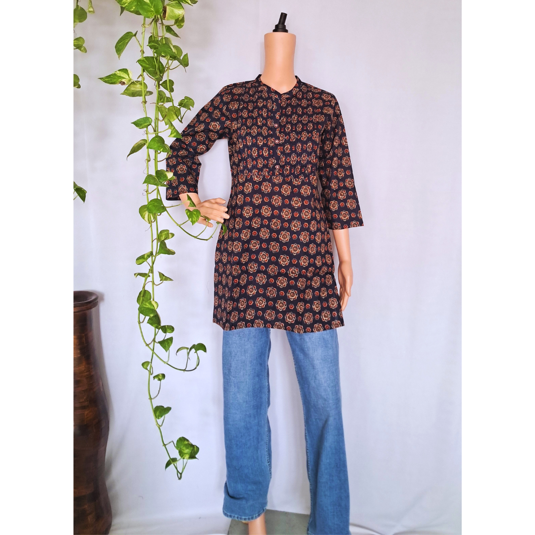 Blue Short Kurti For Jeans